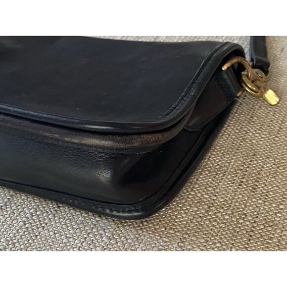 COACH Vintage Luxury Black Small Pocket Purse Shoulder Handbag - Picture 11 of 16